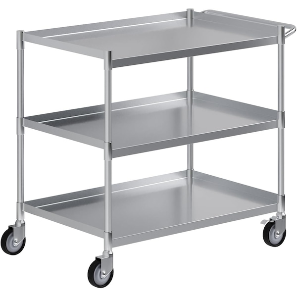 Amgood Utility Cart, Stainless Steel, 3 Shelves Shelves, 33" L, 21" W CART-TUC-2133-Z - main